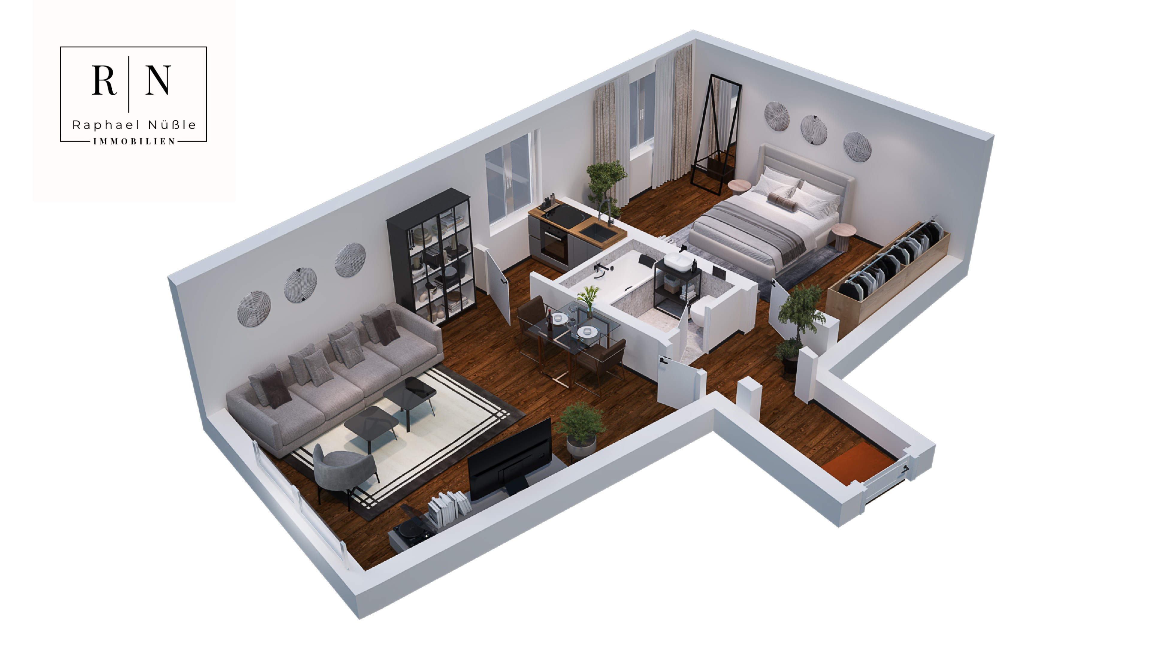 Beispiel 3D Grundriss / Rendering